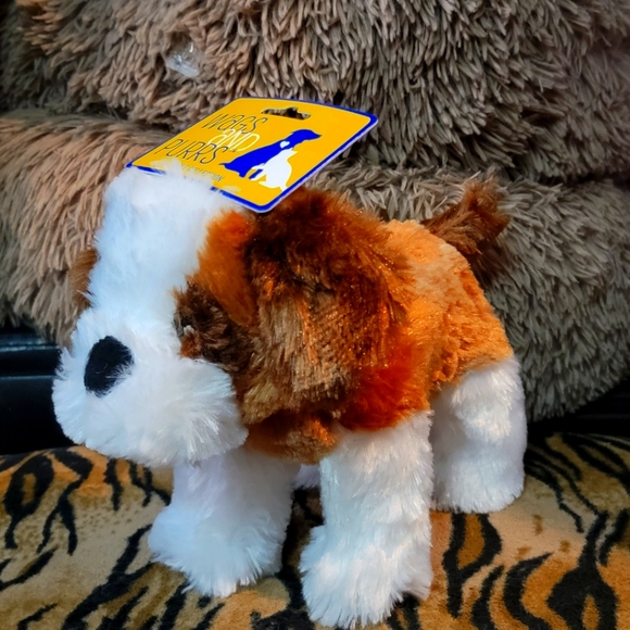 Dog or Puppy Toy Fluffy Plush Puppy Toy w Squeak med / large ea. - Picture 2 of 3